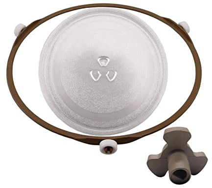 WORDFUN Mikrowellenteller, Ersatz Teller Glasplatte, Glass Drehscheibe, Drehteller Für Mikrowelle, 5mm Dicke, Hitzebeständig, Drehteller Mikrowelle, Leicht Zu Pflegen, Stabil Und Langlebig