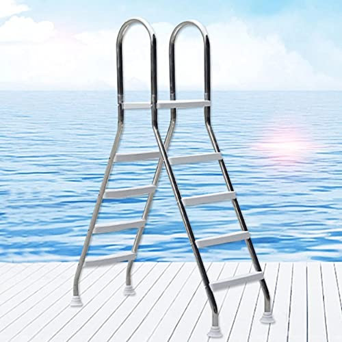 BOTOWI 52 Inch Tall Ladder, Pool Ladder, 4 Step Ladder, Home Ladder, Above Ground Swimming Pool Ladder, 304 Stainless Steel Ladders, Max Load Capacity 500 Lbs
