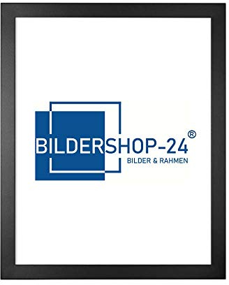 Bildershop-24 Bilderrahmen London in Schwarz (matt) mit Acrylglas 59.4 X 84 cm DIN A1 wählbare Farben