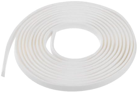 TA-VIGOR Kantenverkleidung, U-Dichtung, weiß, Gummi-U-Kanal-Kantenverkleidung, U-Form, Wetterabisolierung für Kantenschutz, passend für 0,1–1,5 mm Kantenlänge