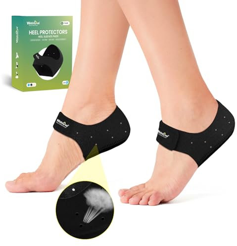 Plantar Fasciitis Heel Protector for Shoes - Welnove Heel Cups for Women Men Heels Spur Pain Relief, Heel Inserts Pads for Achilles Tendonitis Dry Cracked, Heel Support Cushion (Large - UK 8-13)