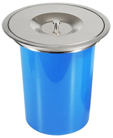 LYXXW Basurero Empotrado Cubo Basura Acero Inoxidable 8l Cubo de Basura Montado en La Pared para La Cocina, Cuarto de Baño, Dormitorio, Oficina, Pequeño Bajo el Fregadero Cubo de Basura,Plata,5L