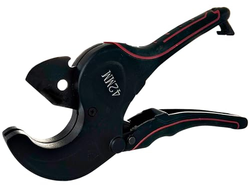 BOOPARTS - Tagliatubi multistrato a cricchetto - cesoia per tubi multistrato per tubo diametro fino a 42 mm, taglia tubi per plastica, multistrato, PEX PER PERT e PVC non rigido