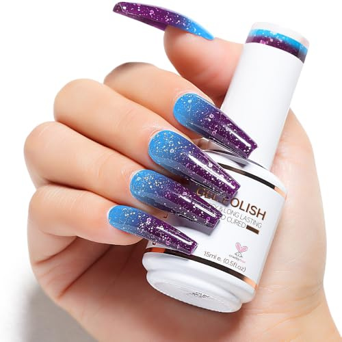 Nicedeco Thermo UV Nagellack - Farbwechsel Temperature Color Changing Nail Polish - Chameleon UV LED Soak Off Gel 04