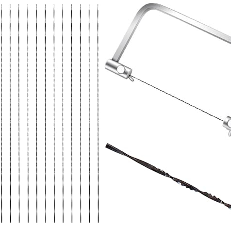 VooGenzek 12 Pezzi 1# Lame per Sega a Scorrimento con Denti, Lame da Traforo con Dentatura, Sega a Lame con Denti a Spirale, Lame per Seghe a Scorrimento, per Taglio dei Metalli Segatura Intaglio(1#)