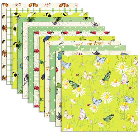 24 Blatt Insekt Muster Scrapbook Papier,12 Designs Doppelseitig Insekt Dekorpapier Scrapbook Craft Papier,12x12Inch Craft Supplies Karte Herstellung Scrapbook