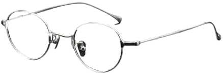 EYPKPL Leichte Brillengestelle, Titan-Brillengestelle, runde, klare Brillengläser, Brillengestelle, modische Brillen, Unisex