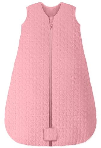 Unnivoll Schlafsack Baby Winter 2,5 Tog Baby Schlafsack 6-12 Monate Baumwolle Babyschlafsack Neugeborene Winterschlafsack Baby Warm und Weich 78 cm für Jungen Mädchen Bohnen Paste