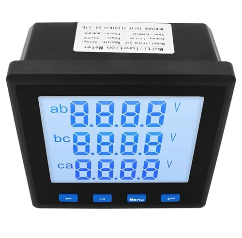 Voltímetro amperímetro con pantalla LCD digital multifunción RS485 400 V trifásico, medidor de potencia, energía y frecuencia con CT, 1 unidad(Meter With 200A CT)