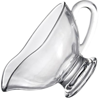 Amosfun Glass Gravy Boat and Jam Cup 210ml Borosilicate Glass Serving Sauce and Milk Cup for Restaurant Seasoning and Beverage Serving