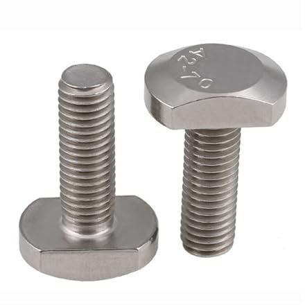 KSeSii 304 Stanless Steel GB37 T-Schraube Vierkantkopfschrauben T-Bolzen Hammerkopfschrauben for T-Nut M5 M6 M8 M10 M12(35mm,M6(2pcs))