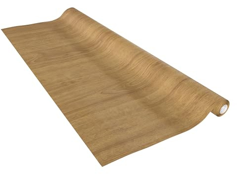 Venilia Möbelfolie selbstklebend, Eiche Hell Holzoptik, 67,5 cm x 2 m, Deco Standard, PVC, langlebig, einfache Entfernung, hitzebeständig, reißfest, 56148