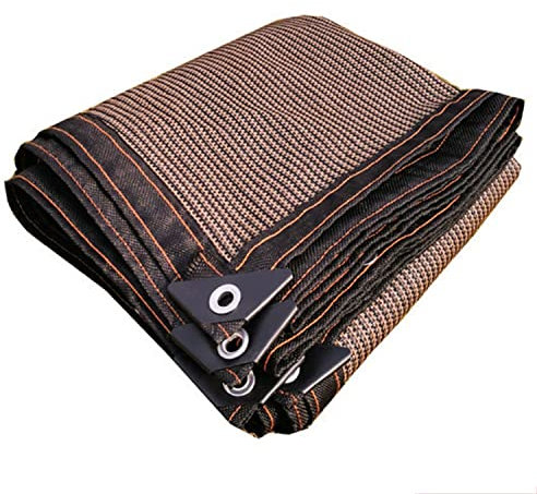 Telo ombreggiante 85% tessuto di protezione solare impermeabile resistente ai raggi UV vela telone per patio pergola baldacchino tessuto marrone 8x8m