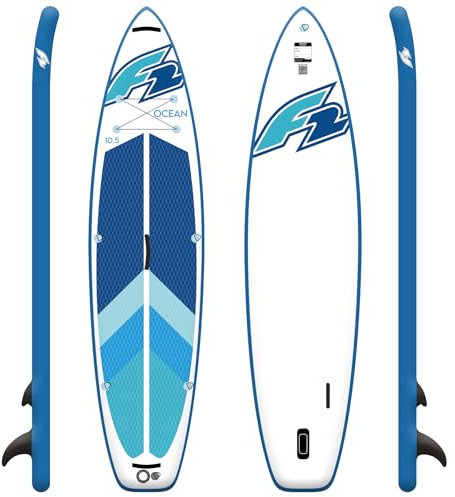 F2 Stand up Paddle Board Ocean LTD SUP Board Only 10,5’ (320cm) Blau, neues Modell 2025, stabiles Stand Up Paddling Board, aufblasbar, 3 Finnen System