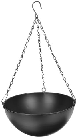 CIMAXIC Maceta Colgante De Hierro Macizo Cesta Decorativa para Plantas Ideal para Interiores y Exteriores