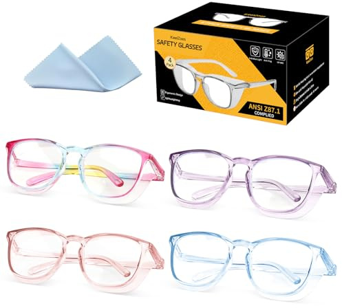 KeeiZoes Safety Glasses Anti Fog Goggles For Women, Nurses Protective Eyewear Blue Light & UV Blocking Eye Protection Glasses