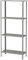 SelectTraders Slim 3-Tier Metal Shelving Unit for Indoor & Outdoor Use, Shelving Unit with Plastic Feet Protectors, 60x27x140 cm