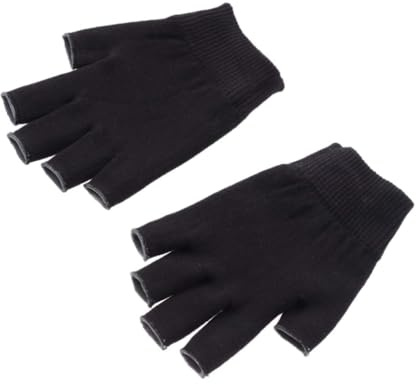 FOMIYES Moisturizing Fingerless Gel Gloves Black for Skin and Hydrating Care Elastic Beauty for Hand Softening and Eczema Relief Unisex Overnight Skincare Gloves