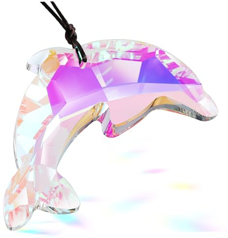 Lurrose Atrapasol Colgante Forma de Prisma para Decoración Interior Adorno Marino para Ventana Jardín y Hogar Regalo Versátil y Fácil de Limpiar