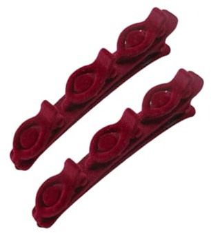 Lot de 2 pinces à cheveux tressées floquées - Double couche - Pour femme et fille - Accessoire pour femme et fille