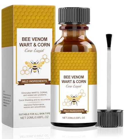 Fast-Acting Bee Venom Wart Remover Cream Treatment for Plantar, Genital, Common Warts on Face, Hands, Finger - Natural Skin Tag Removal for Feet & Body - 20ML