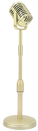 CHICIRIS Faux Microphone Vintage, Léger et Rétro pour Accessoires de Cosplay, Modèle de Microphone Vintage Relevable pour la Photographie de Personnages (#11)