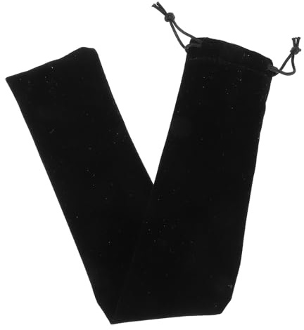 Cabilock Bolsa de Almacenamiento para Flauta con Cordón, Ligera Tela Negra, Protección contra Polvo y Diseño Elegante para Músicos en Movimiento