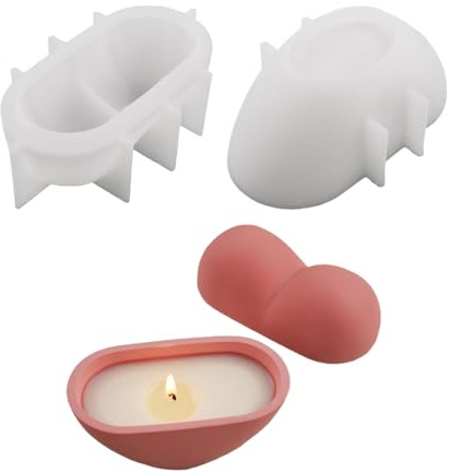 Stampi in resina in silicone, riutilizzabili, a forma di cuore, per candele, candele, cere, gesso, artigianato, vacanze, Natale, compleanno, principianti, famiglia