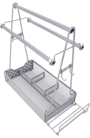 Dioche BBQ Caddy Grill Soporte para Condimentos para Barbacoa - Organizador de Utensilios de Picnic y Parrilla Premium con Soporte para Toallas de Papel Desmontable para Fiestas Al Aire Libre