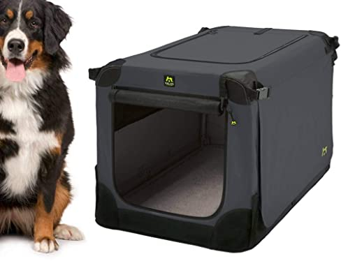 Maelson Soft Kennel faltbare Hundebox -anthrazit - XXL 120 - (120 x 77 x 86 cm)