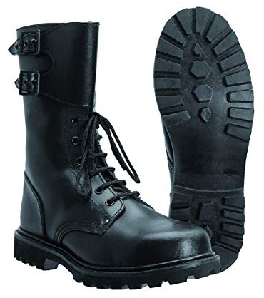 Stivali Rangers da esercito, stile francese, in pelle Mil-Tec, (nero), 43