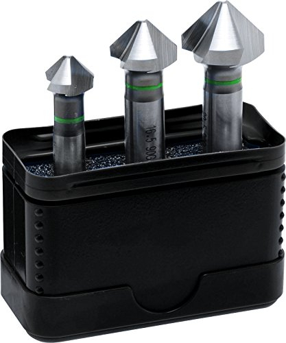 ALPEN HSS Kegelsenker, 90 Grad, DIN 335 C, Durchmesser 12,4, 16,5, 20,5 mm als 3-teiliger Satz im Gewerbepack, 229200003100