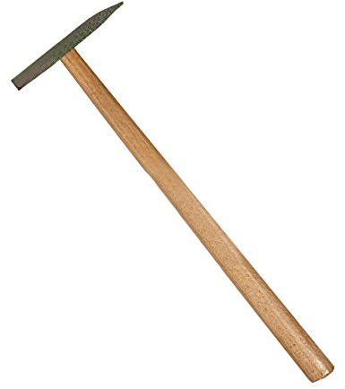 Ruthe 3005051919 Marteau de carreleurs 50g avec pointe/manche en Frêne Zingué, Multicolore