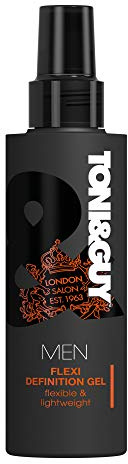 Toni&Guy Men Flexi Definition Gel I Haar-Gel für Männer-Frisuren I Styling-Gel für Herren I Hair-Clay für den Mann I Für flexible & definierte Styles I Gutaussehende Haare bei jedem Wetter I 150 ml