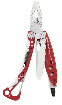 LEATHERMAN, Skeletool RX Multitool with Serrated Knife and Glass Breaker, Red