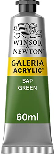 Winsor & Newton 2120599 Galeria Acrylfarbe, hohe Pigmentierung, lichtecht, buttrige Konsistenz, 60 ml Tube - Saftgrün