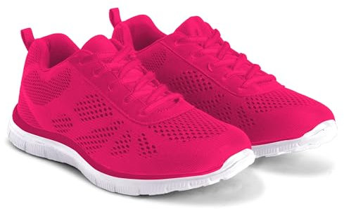 Get Fit Mujer Mesh Go Ejecutarning Atlético Caminar Zapatos Ejecutar - Fucsia - 38