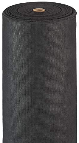 Relaxdays 2 x ogräsmattor, 50 g/m², växtskydd, vattentät, UV-beständig, stark trädgårdsfleece, 100 m, svart