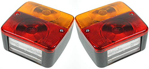 BITS4REASONS MAYPOLE MP17B RADEX - Juego de 2 lámparas cuadradas de combinación de modelos MP17B, ajuste estándar en tablas de remolque traseras MAYPOLE