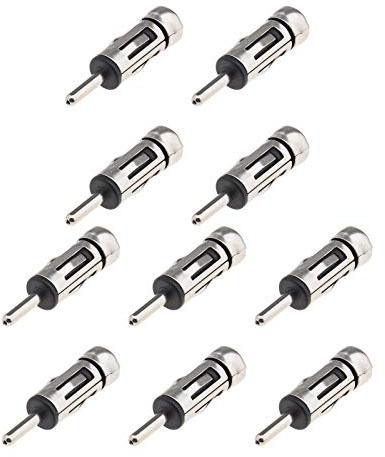 OTOTEC Connettore convertitore antenna auto DIN maschio a ISO femmina, adattatore universale per antenna radio FM, confezione da 10