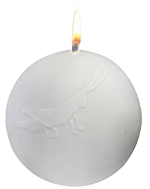 Kopschitz Kerzen Osterkerze Kugelkerze Grashüpfer Hellgrün Ø 100 mm, Designerkerze Ostern, Frühling, Sommer