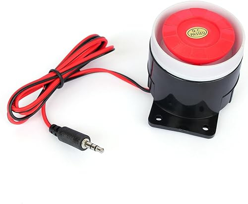 Switian 12V Mini-Sirene für Sicherheitsalarmanlage, 120dB Lautstärke, Feuchtigkeits-/Stoßfest, Einfache Installation für Zuhause, Fahrzeug & Industrie