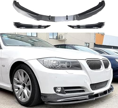 VIPOD Frontlippe Spoiler FüR BMW 3 Series E90 E91 Facelift for LCI 320i 330i 2007-2012, Frontspoiler Protector Auto Car Splitter Wing FrontstoßStangenlippe Antikollision