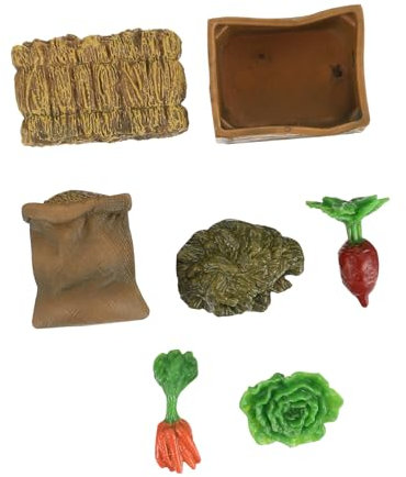 BESPORTBLE 21stücke Teiliges Miniatur Landschaftsdeko Imitation Farm Zubehör Für Sandkasten-szenen Kreative Gartenaccessoires Fantasie Und Gestaltung Einzigartiger Miniaturwelten