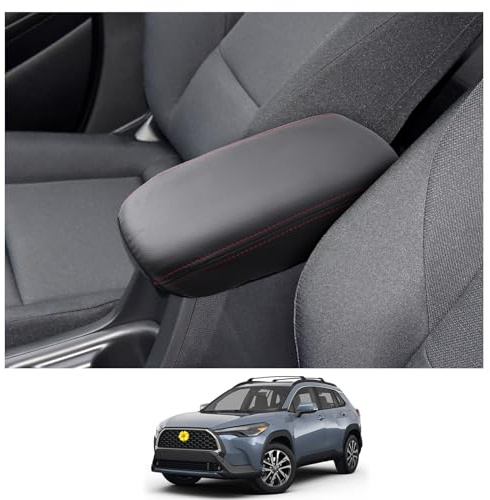 CDEFG Compatible avec Toyota Corolla E210 2019-2024 Housse de Protection pour Accoudoirs Voiture Console Centrale Accoudoir Couvercle de boîte d'accoudoir Intérieur Accessoire (Noir)