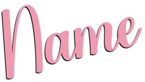 Personalisierter 3D Schriftzug individuelles Namensschild Türschild Wanddekoration Acryl Rosa verschiedene Größen und Schriftarten