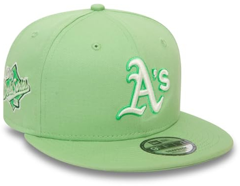 New Era 9Fifty Snapback Cappellino - Cooperstown Oakland Athletics, Verde lime, M/L