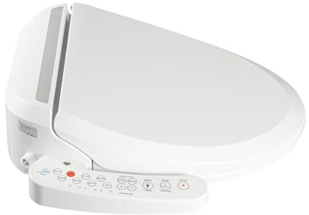 WINPANG WC intelligente elettrico, toilette con dispositivo di pulizia deodorizzazione automatica temperatura regolabile massaggio intelligente per casa di cura hotel, bianco