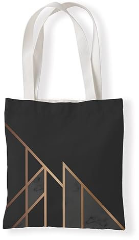 Carbono Tote Bag Graue Geometrie Canvas Tasche Damen Groß Shopper Handtasche Damen Schultertasche Mit Strapazierfähige Tote Bag Umhängetasche Für Schule Arbeit Einkauf Alltag Reisen,30X40Cm