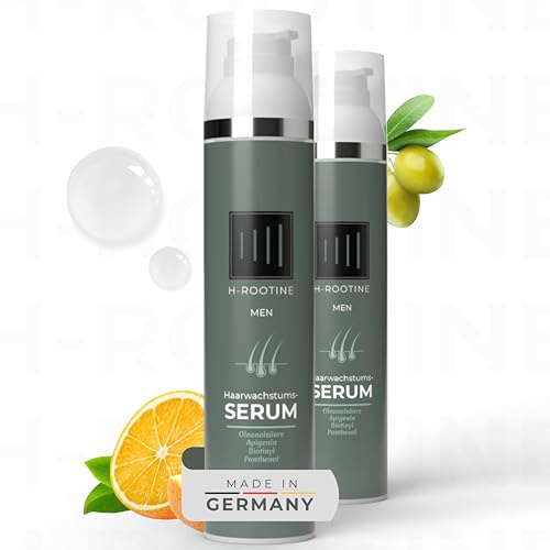 H-ROOTINE Haarserum für Männer (100ml) • Haarwuchsmittel Männer • Stoppt erblich & hormonell bedingten Haarausfall* • Fördert Haarwachstum (Haarserum MEN 100ml (2er-Set))